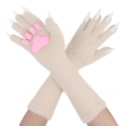 Halloween silicone meat mat long gloves with extended cuffs, shown in water-resistant material