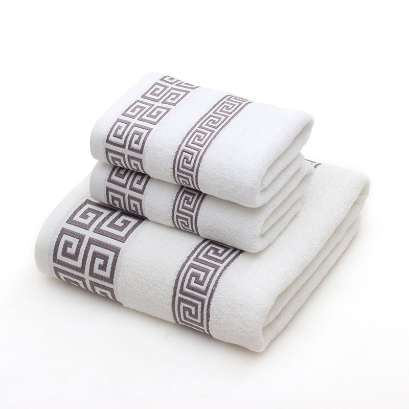 Three-piece towels gift box set by My Store, neatly arranged in packaging