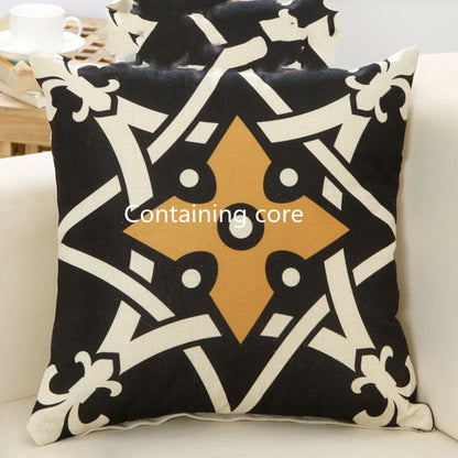 Cushion cover sofa backrest pillow in a simple fabric design