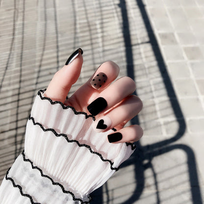 Blue graffiti pattern wearable fake nails in a stylish assorted design, Ashionable brand