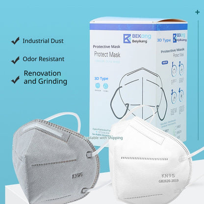 Dust-proof industrial-grade KN95 mask individually packaged with a sponge strip