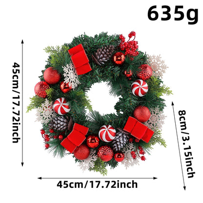 Christmas wreath decorations with festive greenery and ornaments from My Store