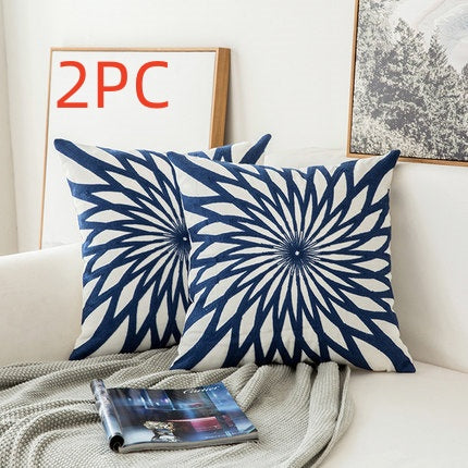 Classical embroidered decorative home pillow cover without core