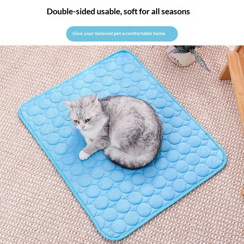 Pet sofa cooling ice silk pad temperature-lowering sleeping mat by My Store