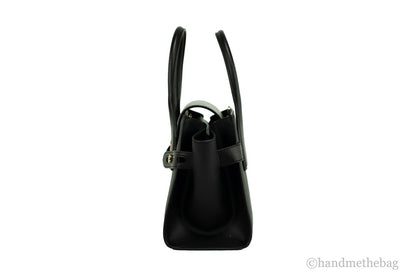 Carmen Black Leather Satchel by Michael Kors
