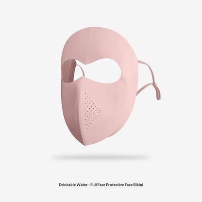 Full-face sunscreen mask for girls, lightweight facial sun protection covering the nose, cheeks, and chin