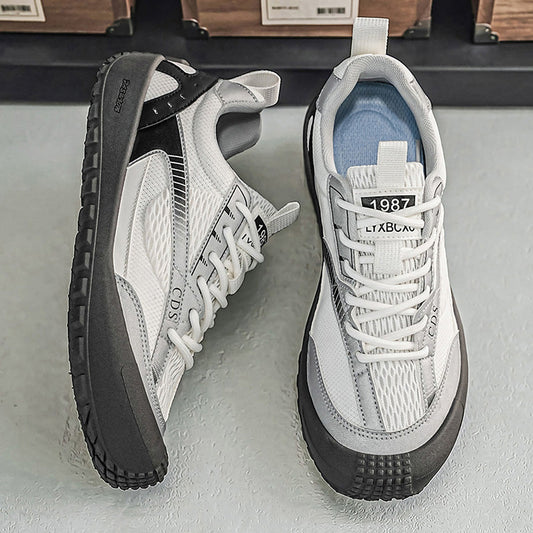 Men's lightweight slip-on skate shoes in a versatile casual sneaker design, shown from the side