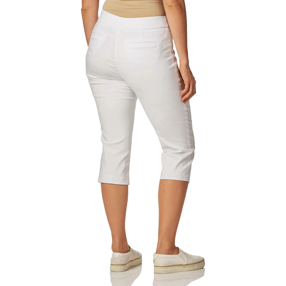 Women's ankle-length fashion casual leggings, shown in a close-up product view