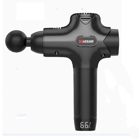 Fascia gun massage gun with ergonomic handle for muscle vibration and fitness massage equipment