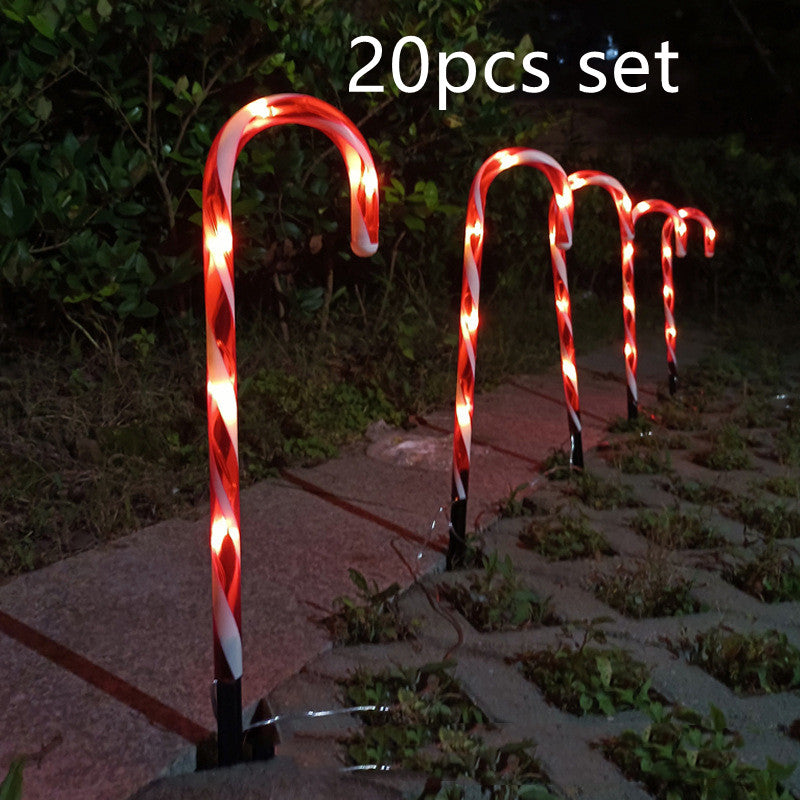 Solar powered cane string lights for Christmas home decor, featuring warm white lights on natural cane stems