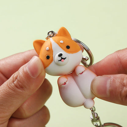 Cute creative key ring doll ornament displayed close up