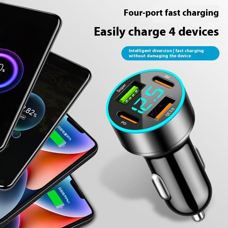 66W QC30 Digital Car Charger