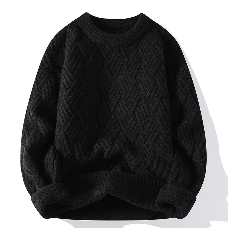 Men's thick autumn and winter sweater in a warm knit design