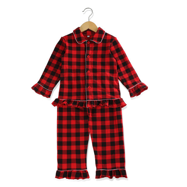 Red soft cotton children's Christmas clothing, solid-color classic design by My Store