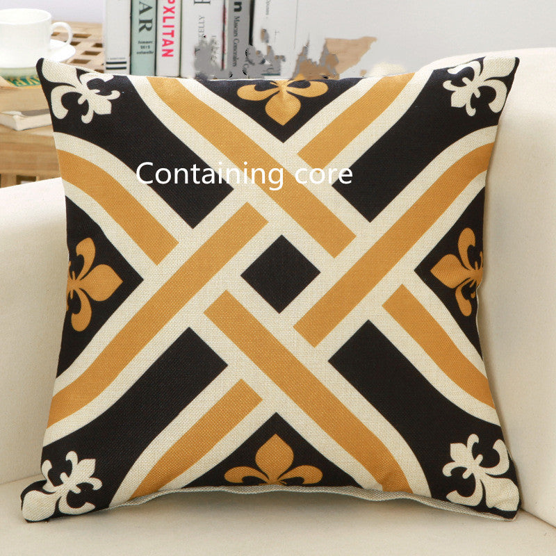 Cushion cover sofa backrest pillow by My Store, shown in a neutral fabric design
