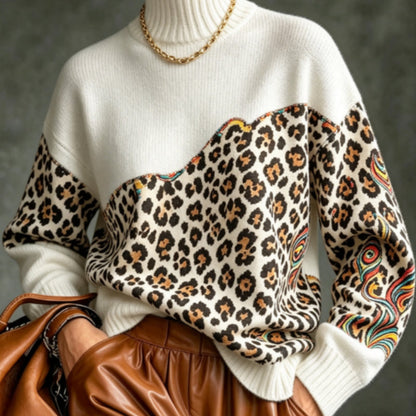 Women's plus-size loose sweater in a relaxed fit, front view