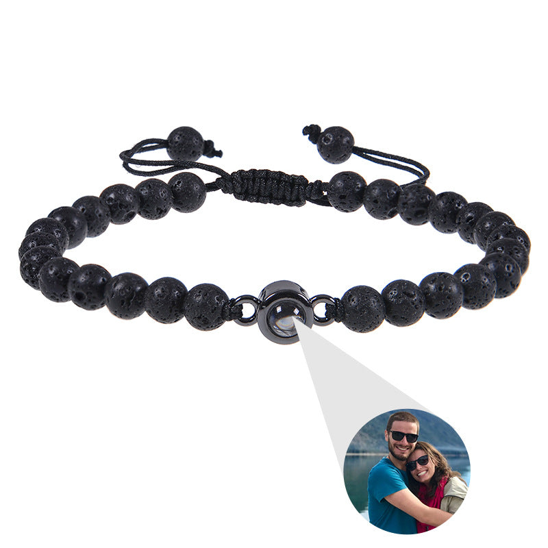 "Custom Photo Projection Bracelet in 100 Languages"