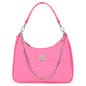 BACKUPMYFILESNOW® trendy women's shoulder bag with chain and crossbody strap, classic re-Nylon designer handbag and clutch for women