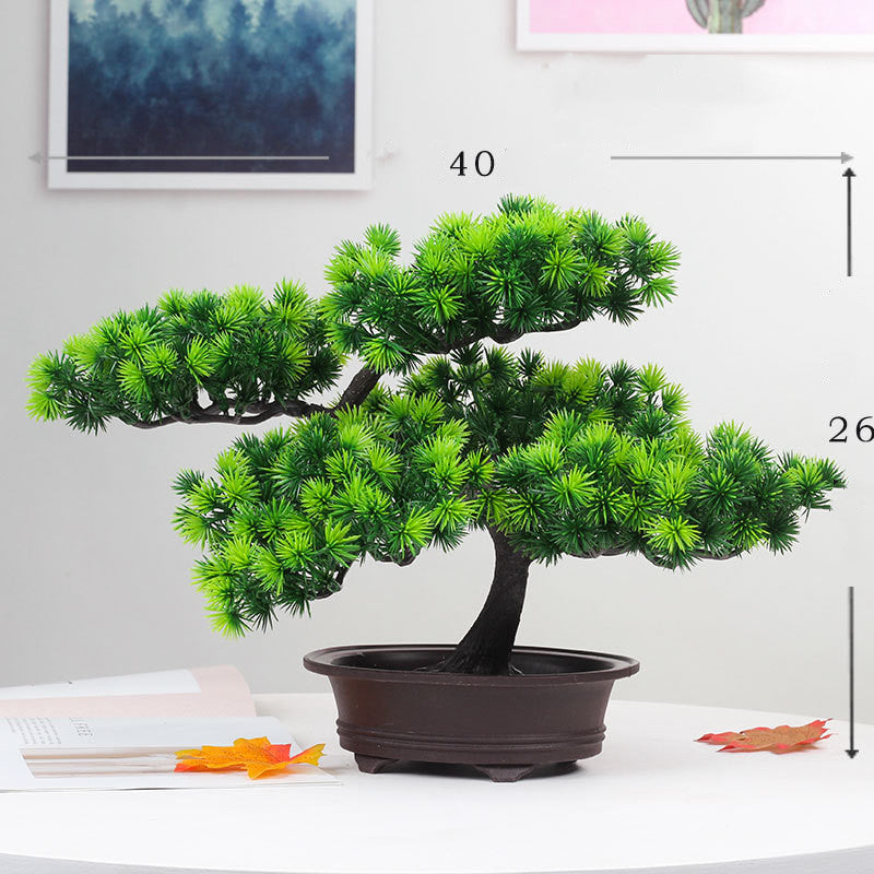 Bonsai ornaments fake tree potted plant in a decorative pot by My Store