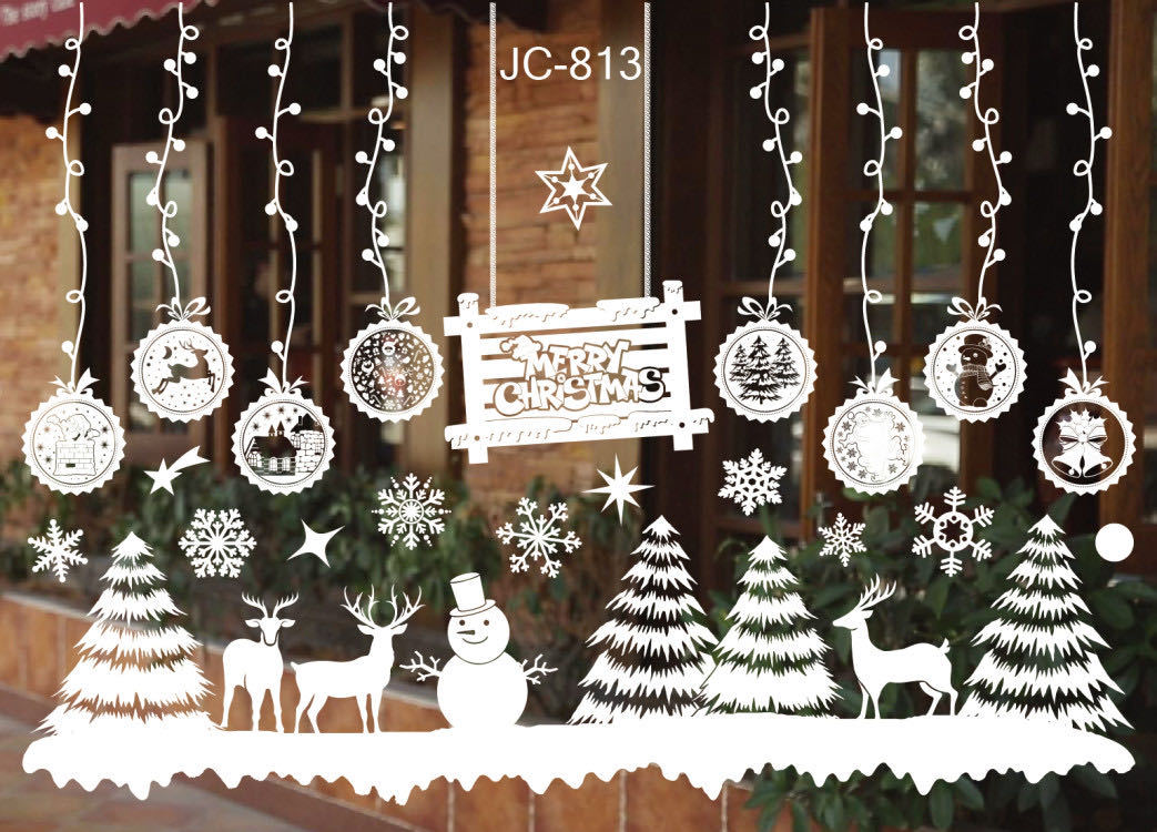 Christmas window stickers with festive holiday decoration designs from My Store