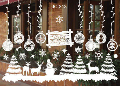 Christmas window stickers with festive holiday decoration designs from My Store