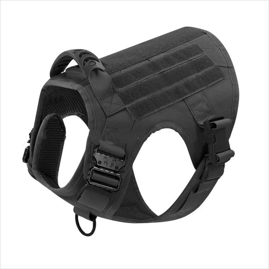 Tactical quick-release dog vest for medium to large dogs, designed for training and outdoor use