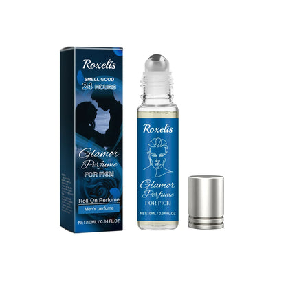 Roxelis 10ml pheromone perfume roller ball by Blushimmer, natural long-lasting fragrance for flirting and glamour.