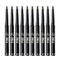 10Pcs Long-Lasting Black Eyeliner Pencils -Waterproof, Sweatproof and Smudge-Proof with Easy Twist  Eyeliner Pencils