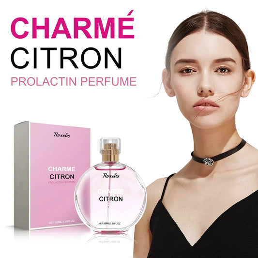 Blushimmer Roxelis 50ml floral scent pheromone perfume spray with elegant design, showcasing a long-lasting, fresh fragrance for women.