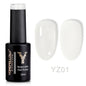 YOKEFELLOW 10ml translucent pink gel nail polish by Blushimmer, featuring high-quality soak-off UV gel with a long-lasting, natural finish.