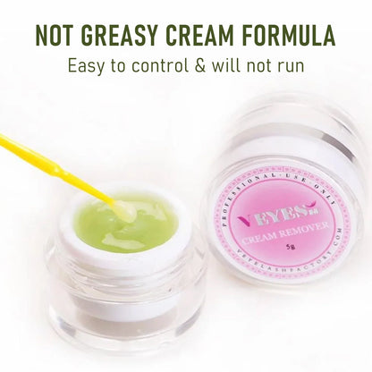 Blushimmer Veyes Inc eyelash extensions cream remover with aloe, gentle and soft, designed for removing eyelash glue and extensions.