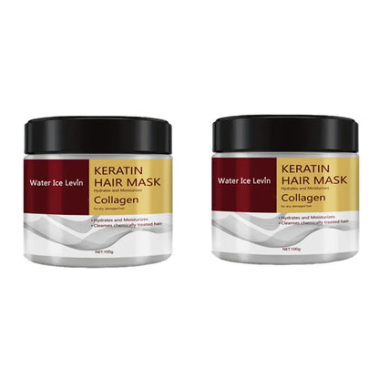 Collagen Keratin Hair Mask Dual Oil Control Moisturizer Conditioner Soft Smooth Frizz Damaged Repair Revitalize Hair Care