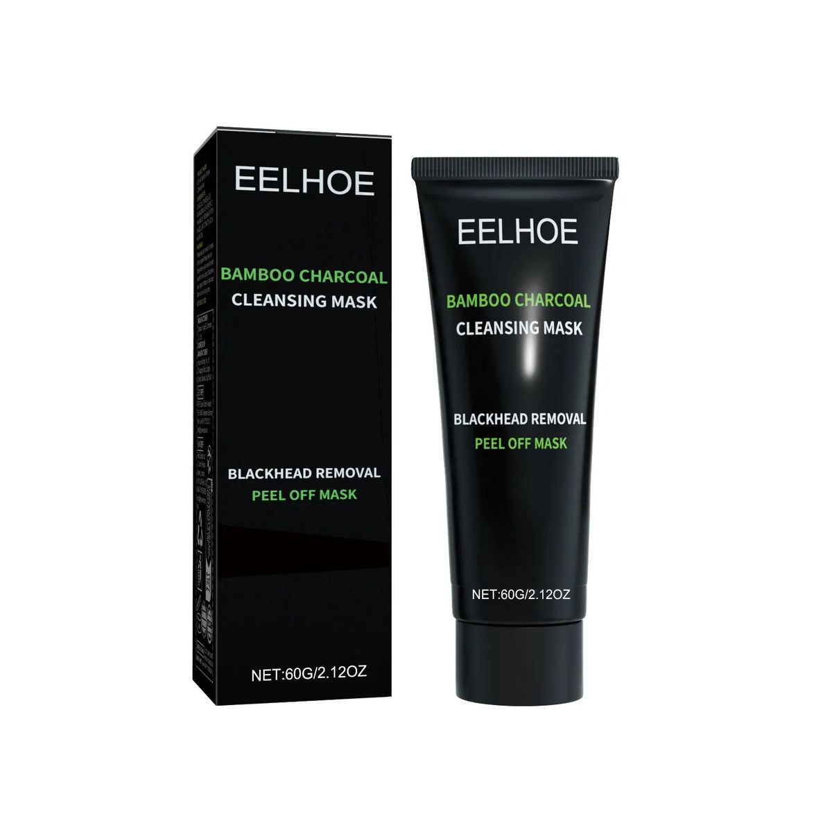 Eelhoe Bamboo Charcoal Blackhead Remover Face Mask Deep Cleansing Pores Shrink Nourishing Acne Treatment Face Peel Off Mask