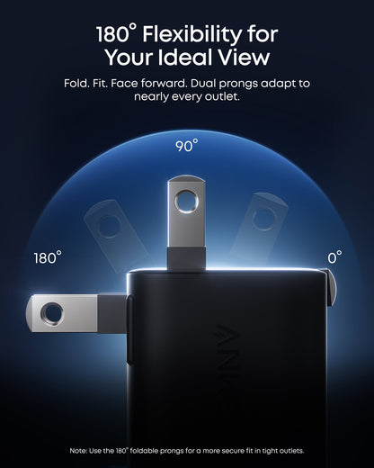 Anker MagGo Power Bank 10K with USB-C and MagSafe compatibility, shown with charging ports and sleek black design.