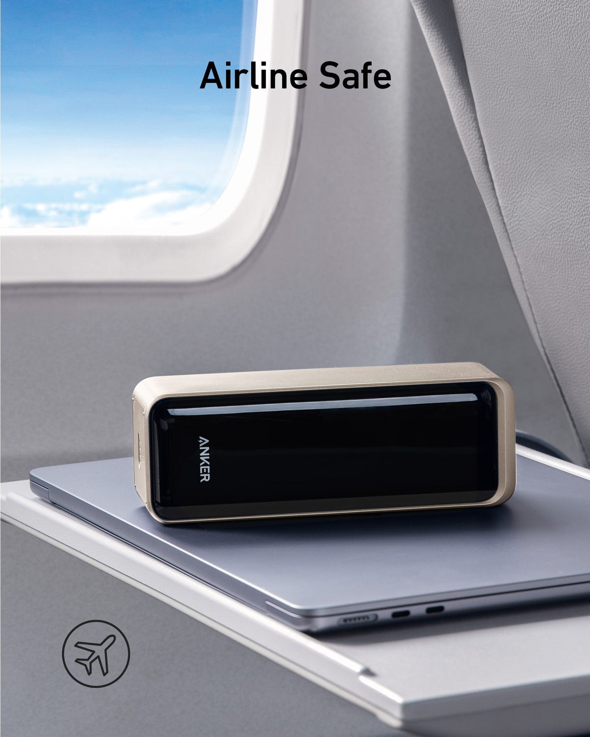 Anker Prime Power Bank 27,000mAh 250W portable charging device with sleek design and digital display on a white background.