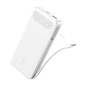 Anker 20,000mAh power bank with 87W output and built-in USB-C cable for fast charging and portable power.