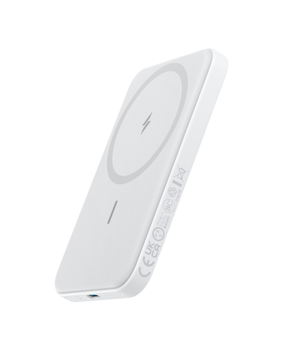 Anker 621 MagGo Magnetic Battery for charging, showing the sleek black portable power bank with magnetic attachment feature.