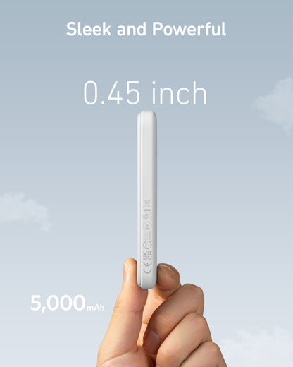 Anker 621 Magnetic Battery MagGo charging device with sleek design and integrated magnetic attachment for smartphones.
