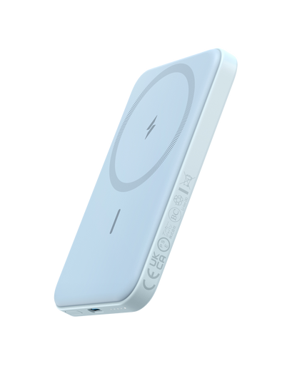 Anker 621 Magnetic Battery MagGo for charging, showing compact design with magnetic attachment for compatible devices
