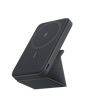 Anker 622 MagGo magnetic battery pack for charging devices, showing the sleek black design and magnetic attachment features.