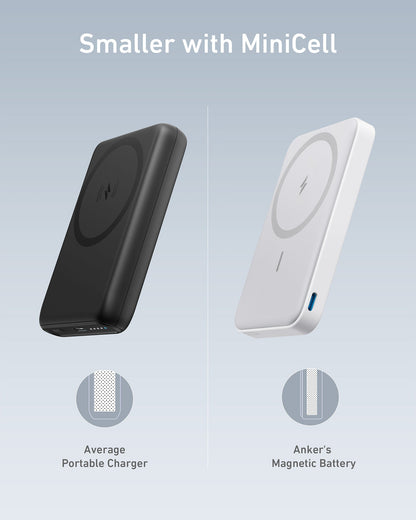Anker 622 MagGo Magnetic Battery charger showing the sleek, compact design with magnetic attachment for easy charging.