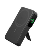 Anker MagGo 10K Power Bank with magnetic wireless charging pad and USB-C port, compact portable power source.