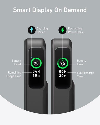 Anker MagGo Power Bank 10K portable charger with sleek black design and built-in MagSafe magnetic wireless charging pad.
