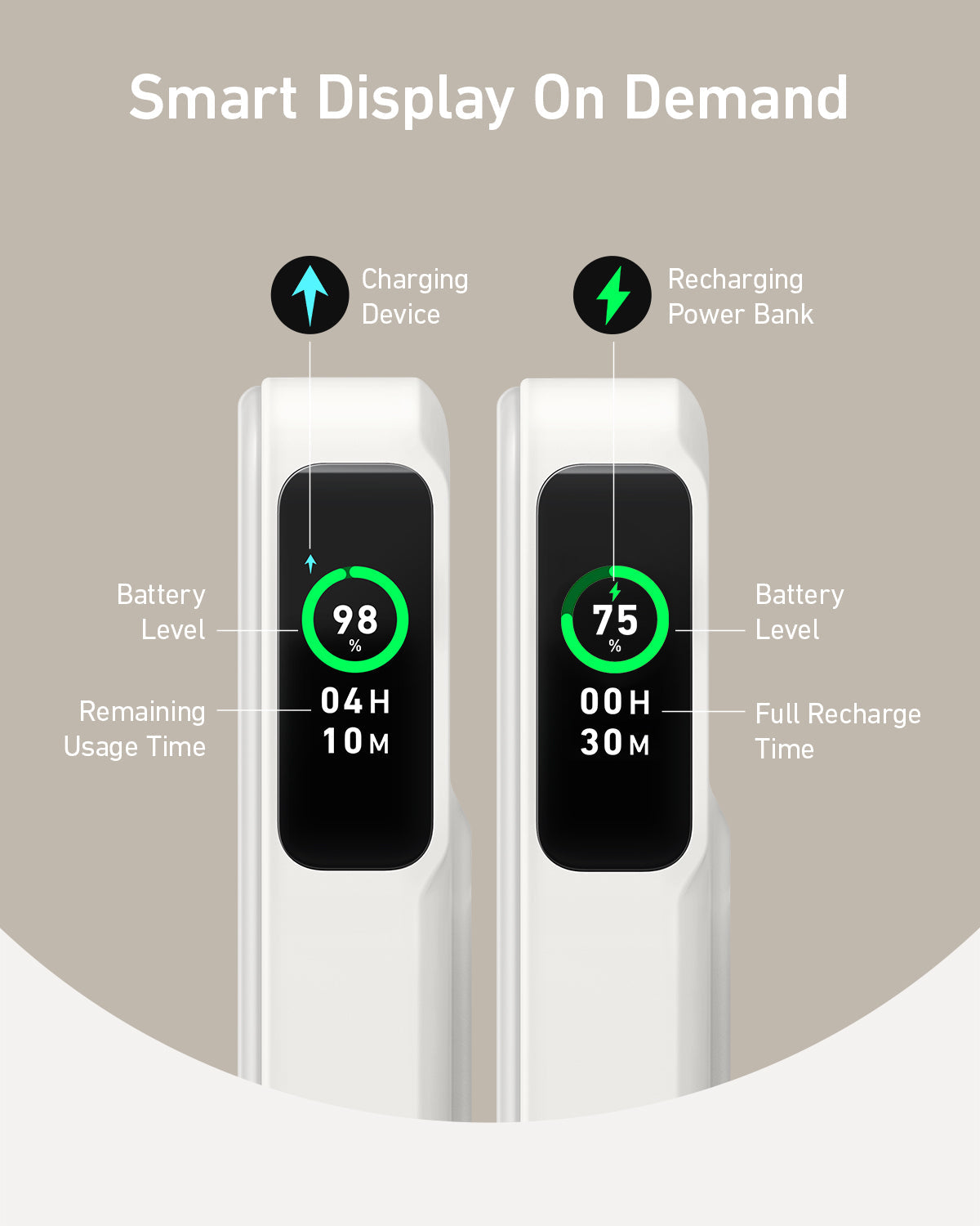Anker MagGo 10K Power Bank showing compact portable design with magnetic charging feature on a neutral background.