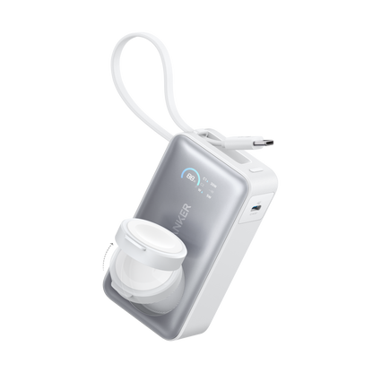 Anker MagGo 10K 35W power bank with Apple Watch charging pad, compact portable power bank for Apple Watch and mobile devices