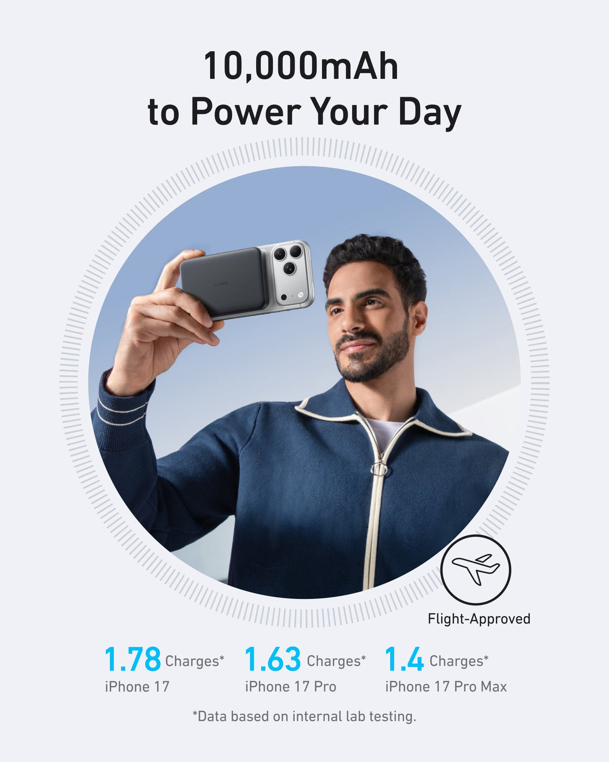 Anker MagGo 10K Slim Power Bank with sleek design and magnetic attachment for portable charging.