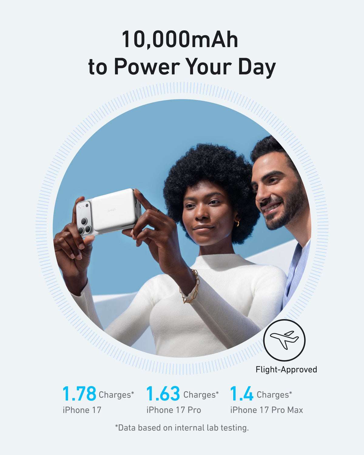 Anker MagGo 10K Slim Power Bank with magnetic wireless charging feature, compact portable design, and USB-C port.