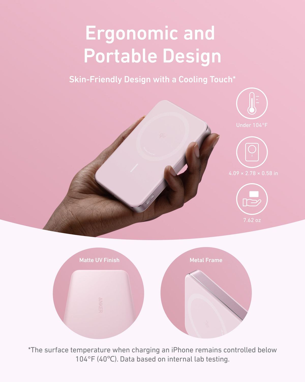 Anker MagGo Power Bank 10K Slim portable charger with magnetic attachment, compact design, and USB-C port for easy charging.