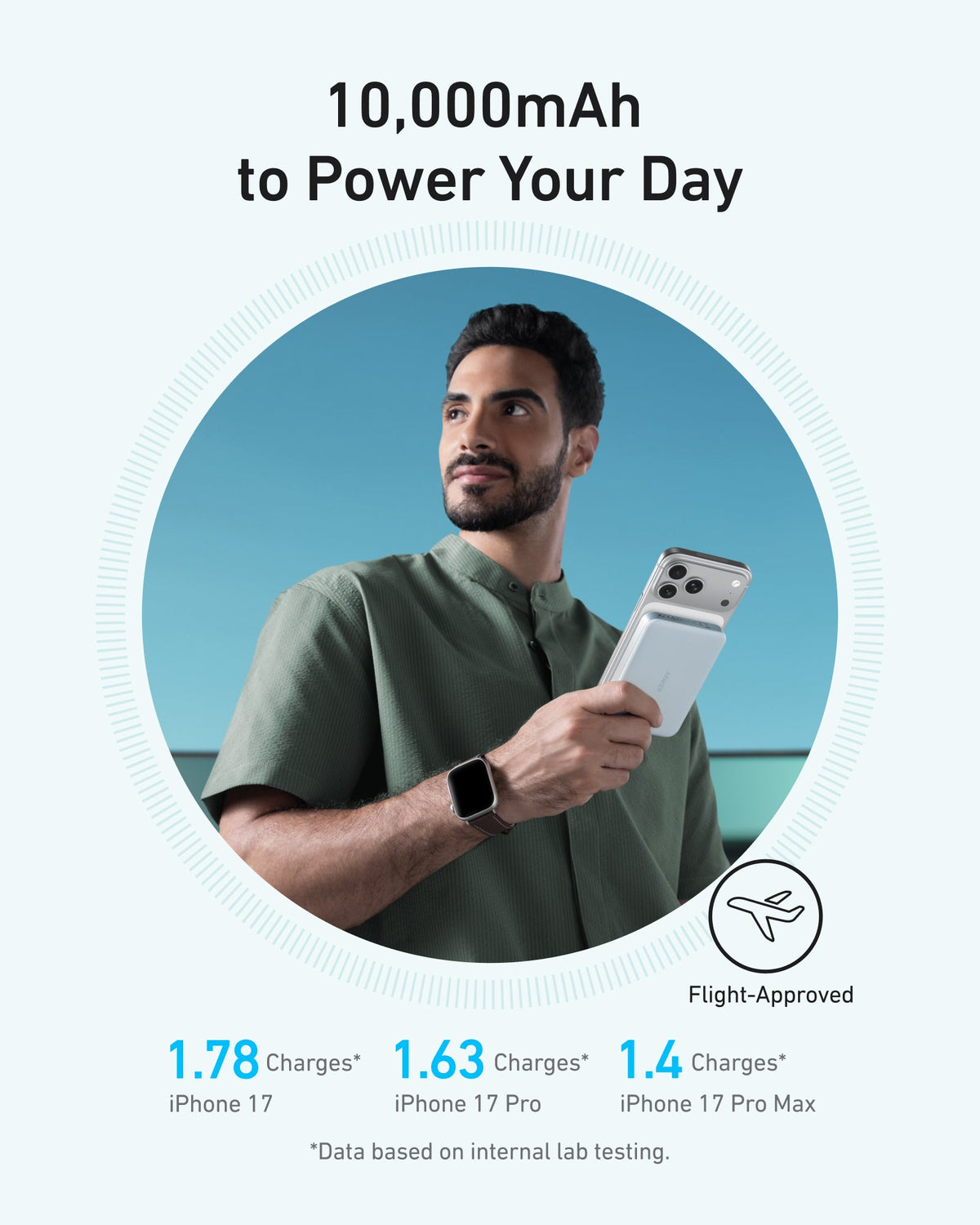 Anker MagGo 10K Slim Power Bank with magnetic attachment for wireless charging, compact portable design, and USB-C port.