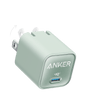 Anker Nano 30W USB-C charger for fast charging, compact design, with USB-C port visible on a plain background.